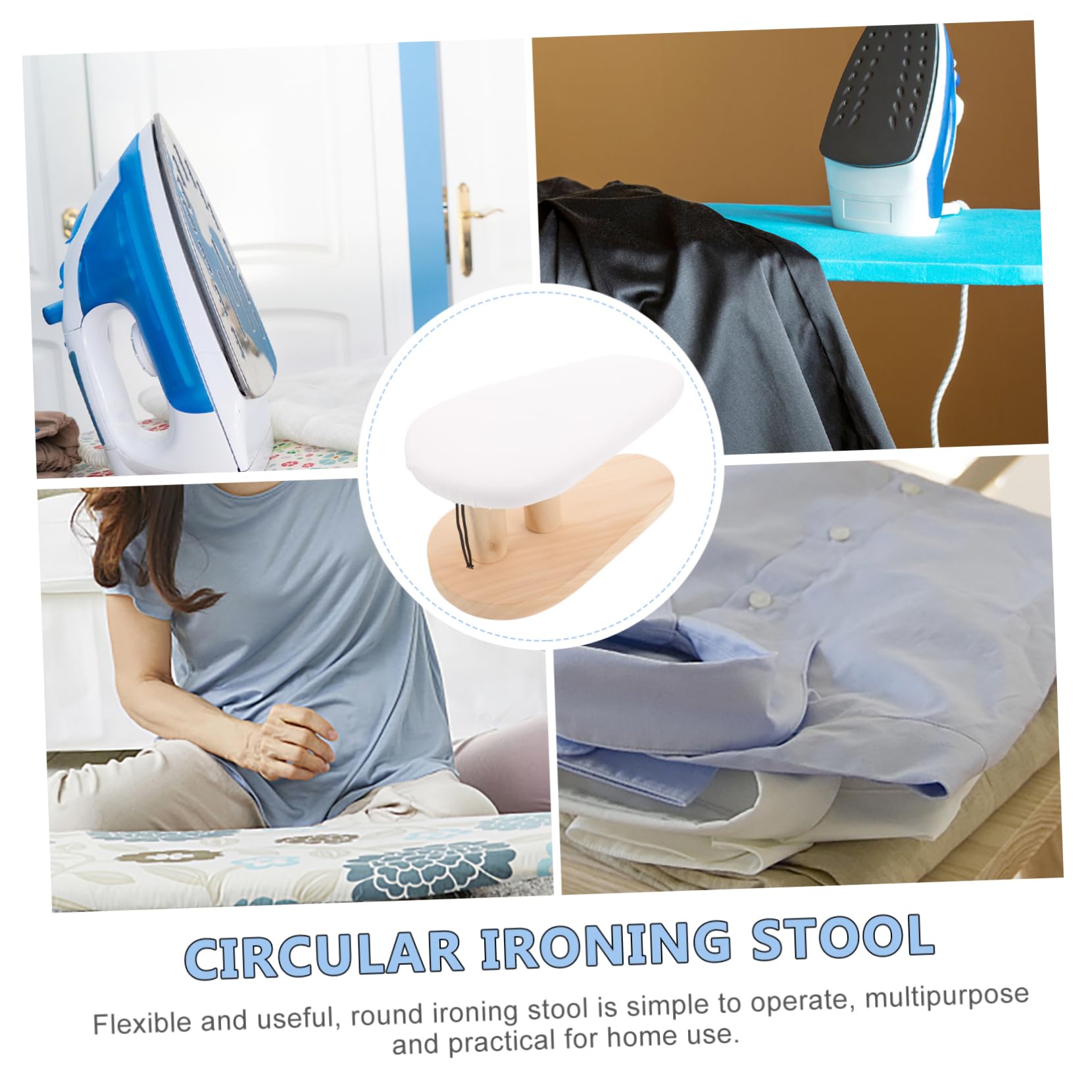 Mobestech Curved Ironing Board Compact and Practical Ironing Stool for Easy Cloth Surface Space Saving Design for Home and Travel