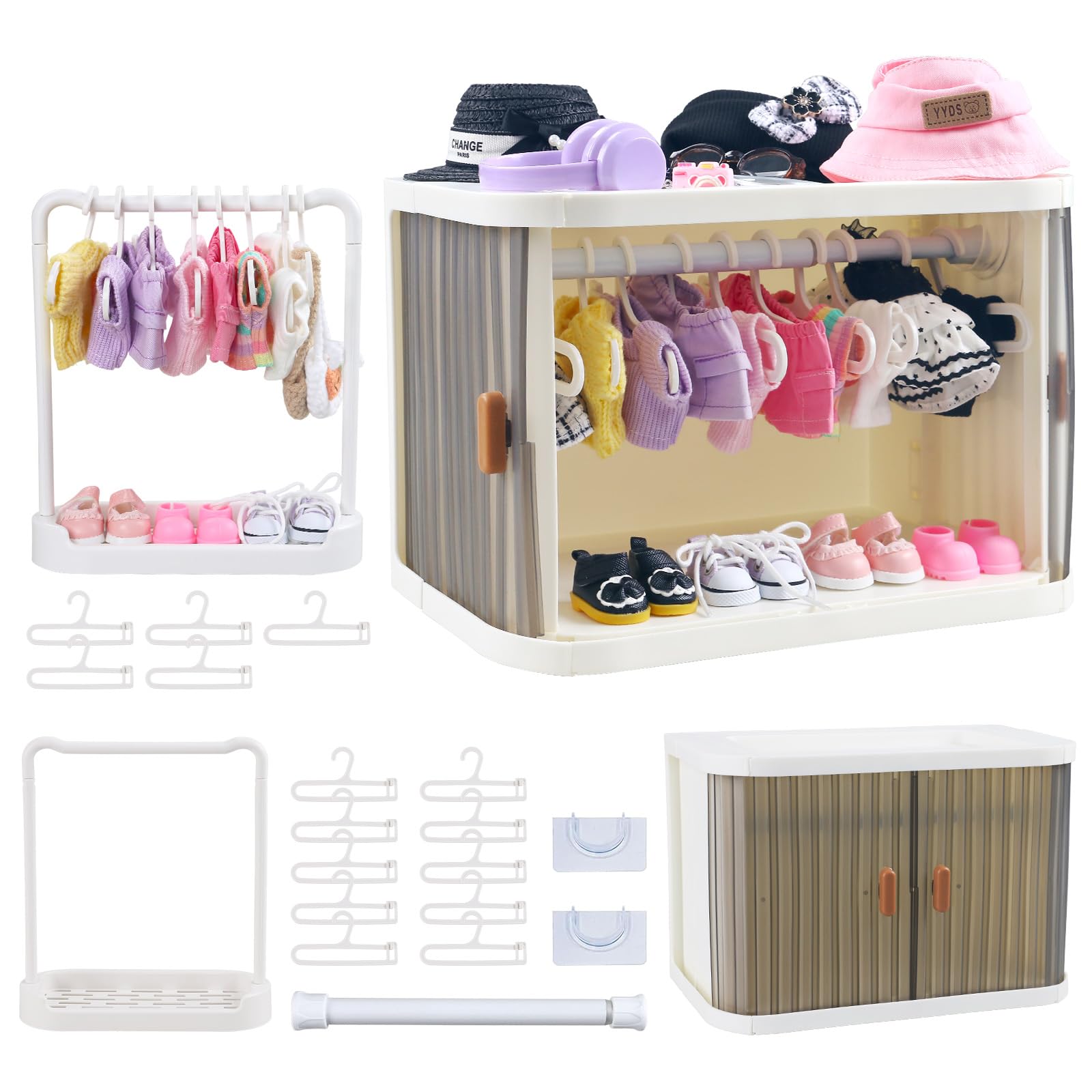 Amazon.com: Foldable Doll Wardrobe Closet Storage Box Compatible