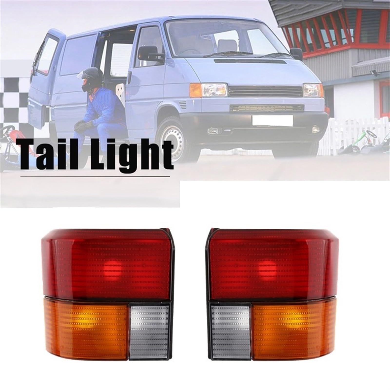 BOYDREAM Piloto Trasero Coche 2 piezas de luz trasera de freno trasero sin bombillas para VW para Transporter Caravelle T4 1990-2003