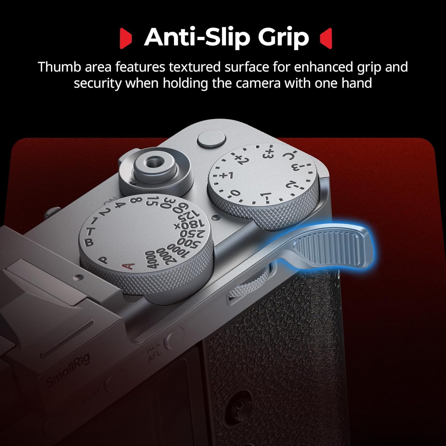 SMALLRIG Thumb Grip with Hot Shoe Cover for FUJIFILM X-E5 (Silver) - 5451 - Image 2
