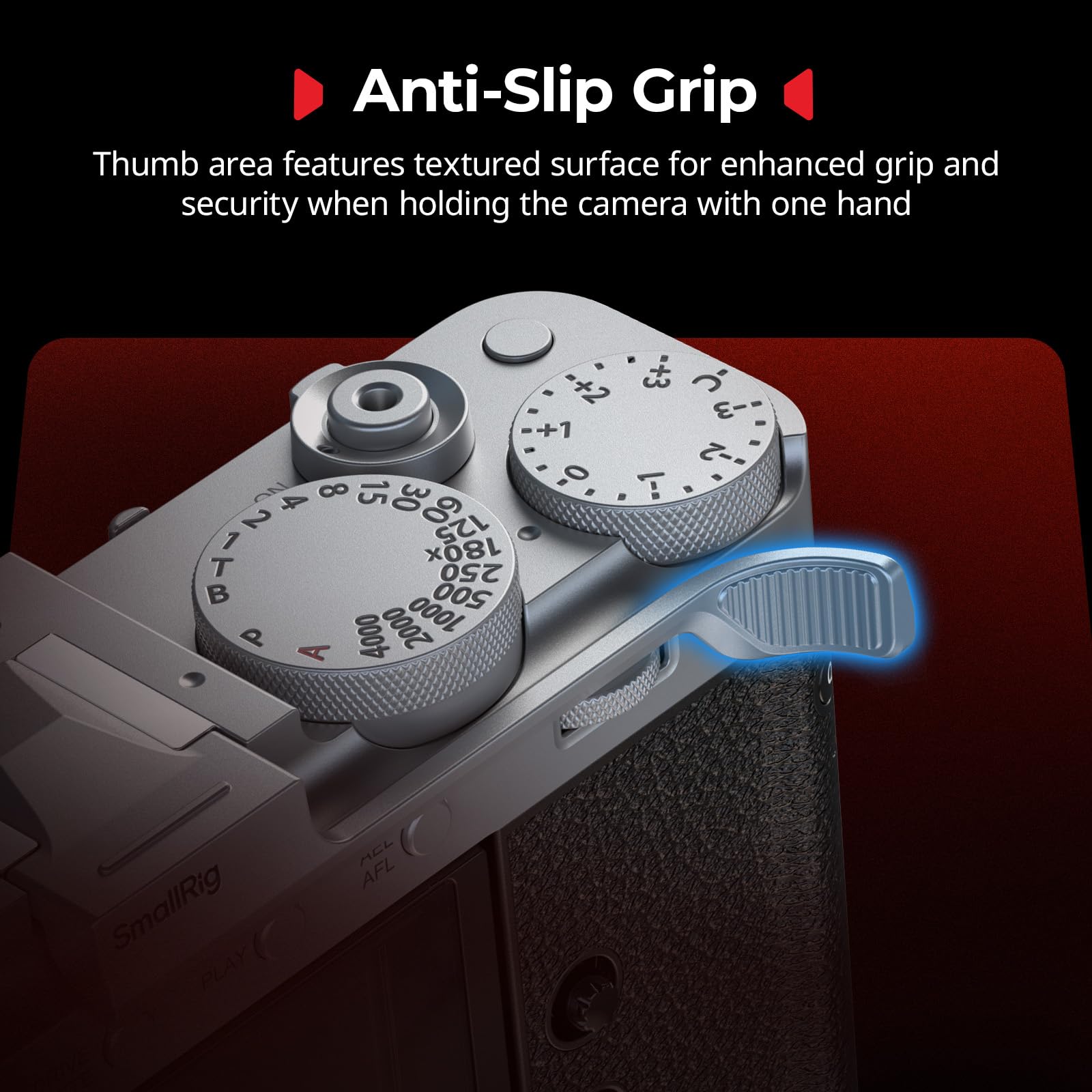 SMALLRIG Uchwyt kciukowy z osłoną stopki do FUJIFILM X-E5 (srebrny) - 5451