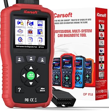 iCarsoft OP V1.0 Full Systems Diagnostic Scan Tool for Opel/Vauxhall 1996 to 2025 Oil Reset SAS Calibration Services OBD2 Scanner Lifetime Free Update AutoVIN CAN-FD Supported Car Code Reader
