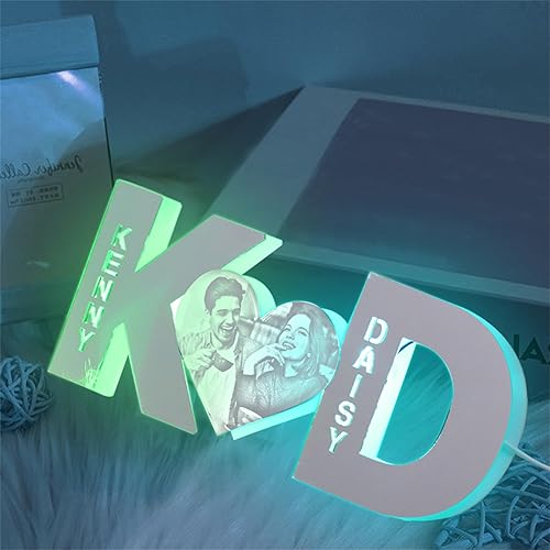 Miniatura 6 de Luz de espejo LED con letra personalizada, espejo con nombre, alfabeto, corazón, luz LED, espejo de pared, Navidad, cumpleaños, San Valentín, boda,