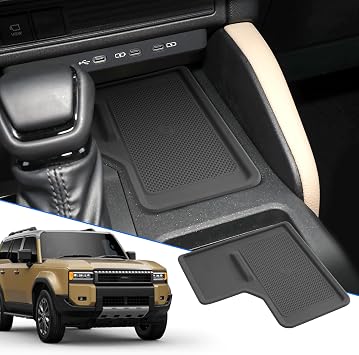 SXCY for 2024 2025 2026 Toyota Land Cruiser Wireless Charging Protective Mats for 2024 2025 2026 Toyota Land Cruiser Accessories Center Console Inserts Liner Anti-Slip Anti-Dust Waterproof Mats