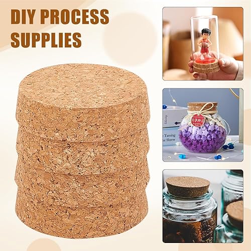 Miniatura 4 de BENECREAT Burlywood - 12 tapones de corcho cónicos de madera, corchos de madera suave para manualidades de botellas de cerveza de vino, 2.4 pulgadas