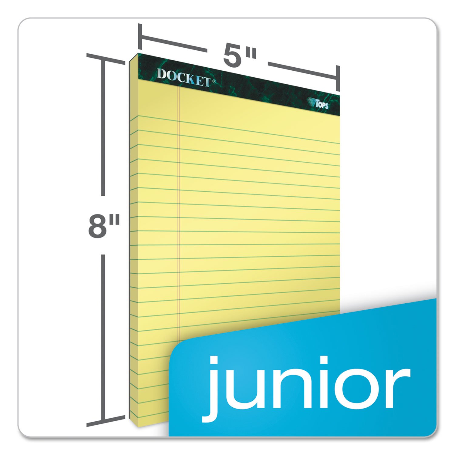 Snapklik.com : TOPS 5 X 8 Legal Pads, 12 Pack, Docket Brand, Narrow ...
