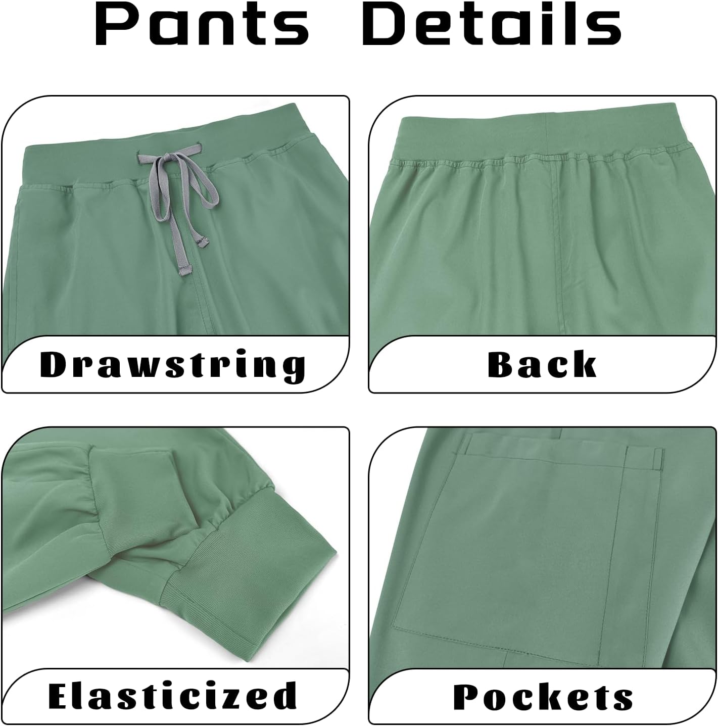Custom Scrubs for Women Set V-Neck Top & Yoga Jogger Pants Add Your Logo Name Medical Nursing Uniform Workwear