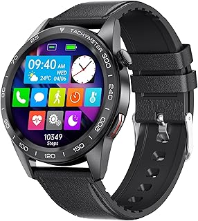 BANGWEI Smart Watch for Men, Bluetooth Answer Calls Voice Chat Fitness Tracker with Heart Rate Sleep Monitor, 2023 1.32'' HD Touch Screen Sports Smartwatch for Android iOS Black