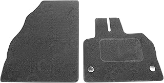 Carsio Carpet Car Mats For Renault Kangoo Van 2009+ Onwards 2 Piece Set Tailored Fit Floor Mat Complete Accessory Black Custom Fitted - All Weather, Anti-Slip Backing & Black Trim