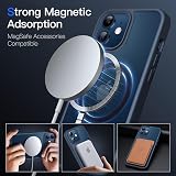 JETech Cover Magnetica Opaca per iPhone 12/12 Pro, Blu Tempesta - 3