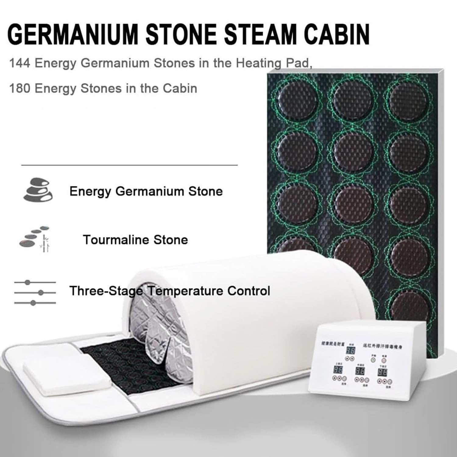 Sauna Con Cúpula De Infrarrojos Lejanos Para Spa Personal De Adelgazamiento Y Desintoxicación En El Hogar,Cápsula De Sauna Portátil Tumbado Cobertura Completa 360 ​​grados,Brown