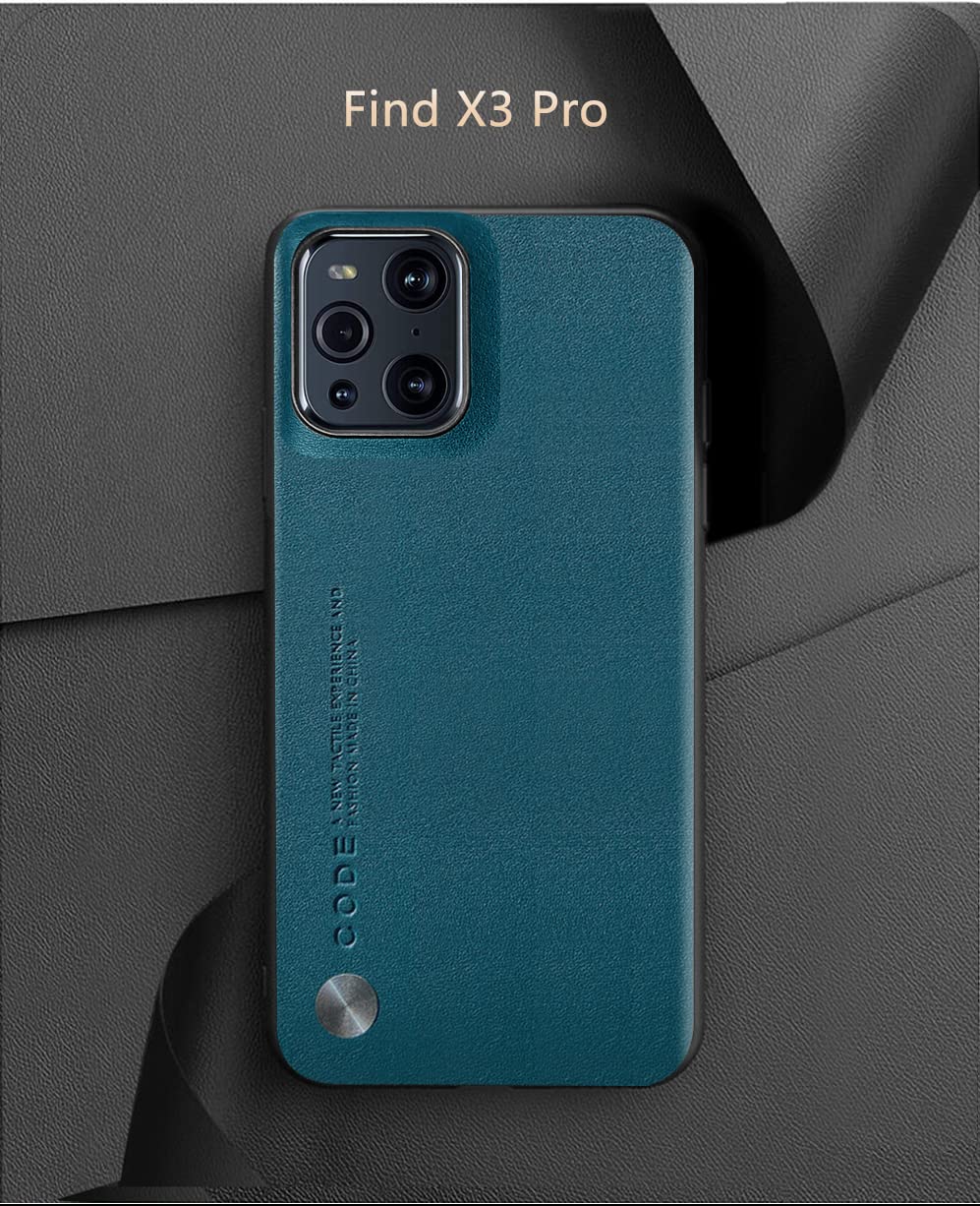 Asuwish Custodia Portafoglio Per Oppo Find X3 / X3 Pro 5G – Pelle Blu Con Supporto E Vetro Temperato