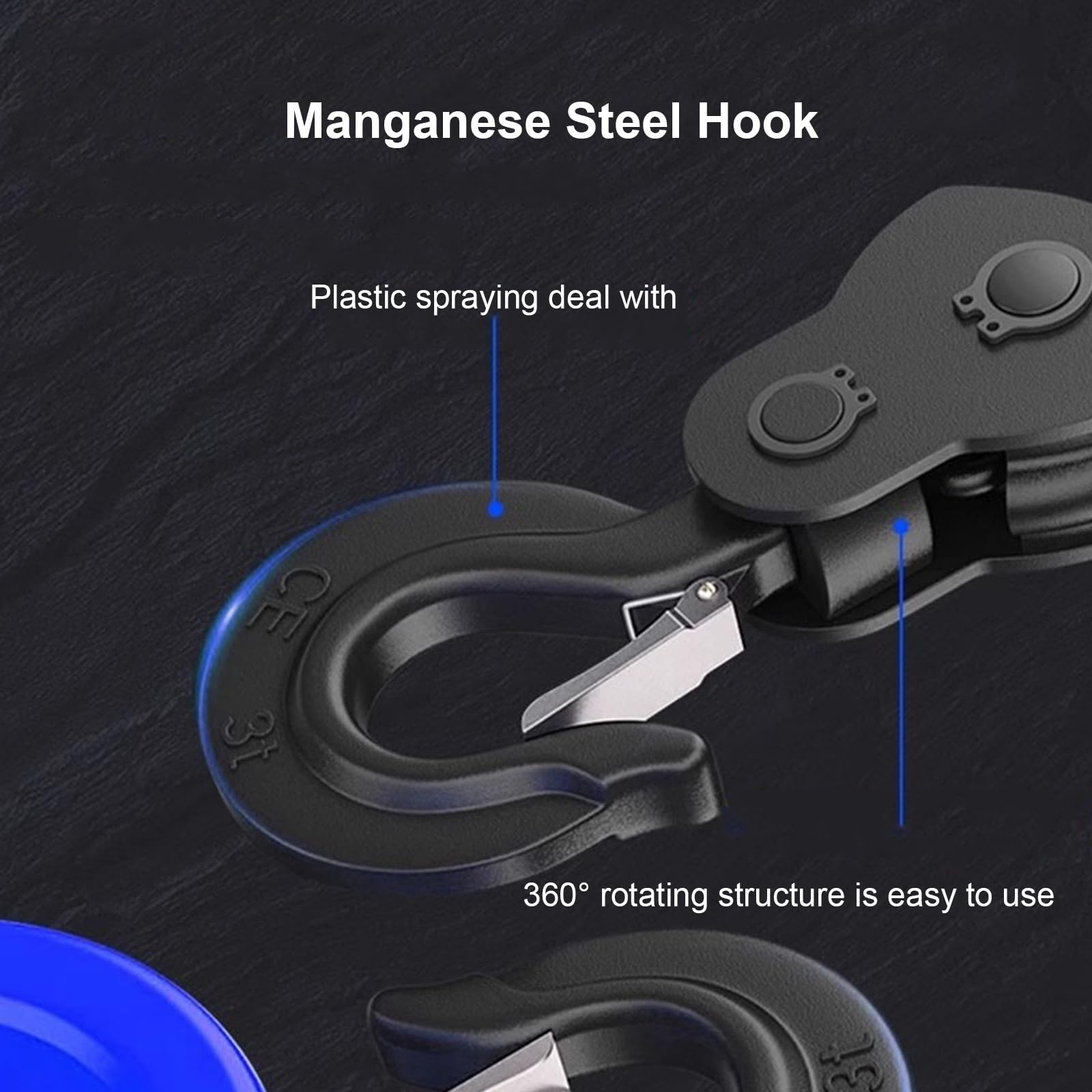 Paranco a Catena Manuale, Paranco Industriale con Divaricatore, capacità 1/2/3 Tonnellate, per Fabbriche, Magazzini e Riparazioni Auto(1T/900cm)