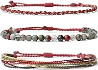 Vista 474 de Handmade Natural Stone Beaded Healing Bracelet Gift for Men Adjustable Rope String Bracelet