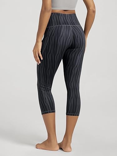 Miniatura 126 de ODODOS - Leggings tipo capri de mujer, no se traslucen y modelan el abdomen, con cintura alta y bolsillos; para hacer yoga, atletismo, ejercicio