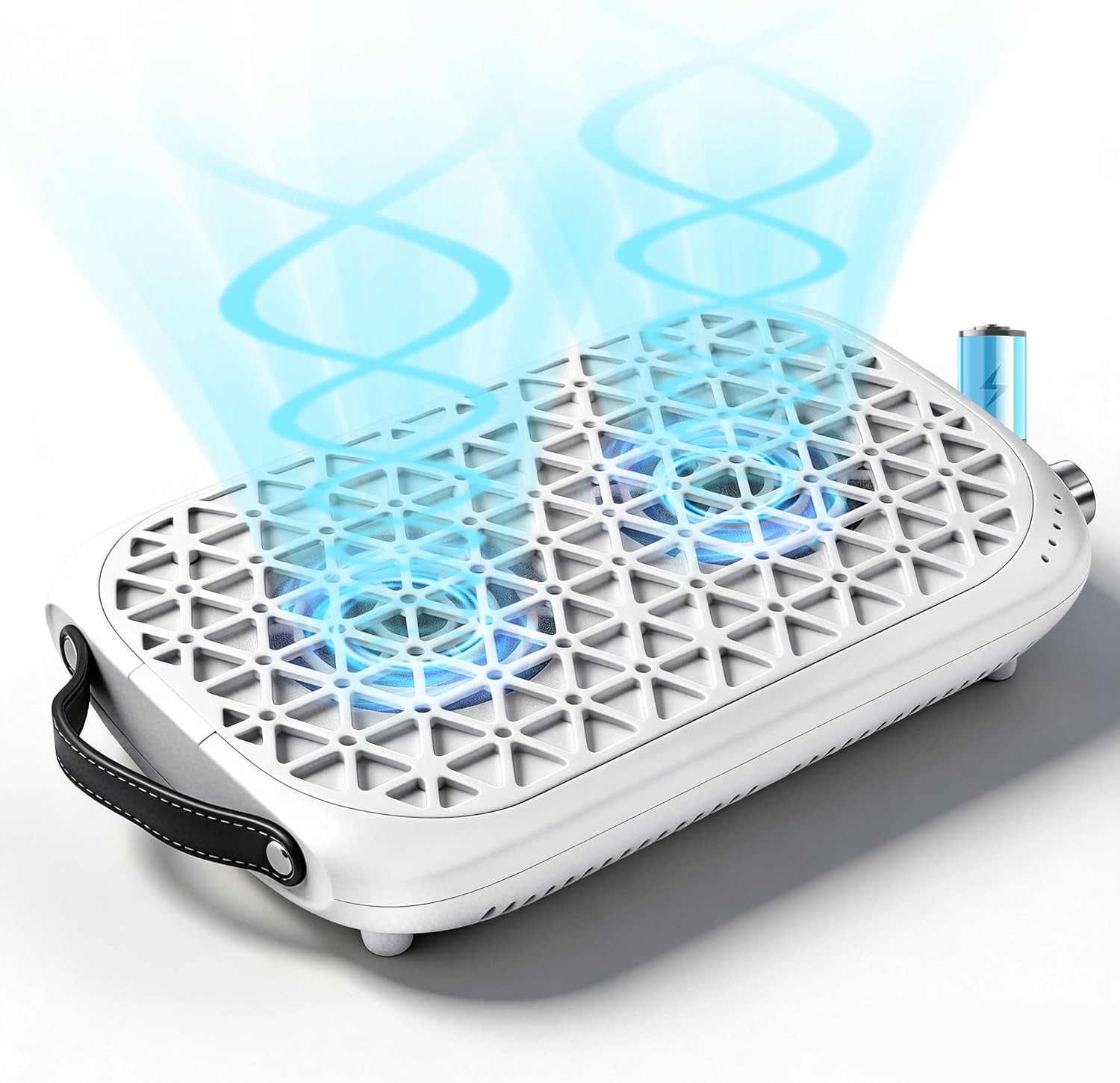 Dual Turbine Nail Dust Collector Nail Tech, 2000Pa High Power Nail Fan Dust Collector, Professional Nail Dust Collector Corded for Acrylic & Gel, Salon Dust Collector Nail Tech