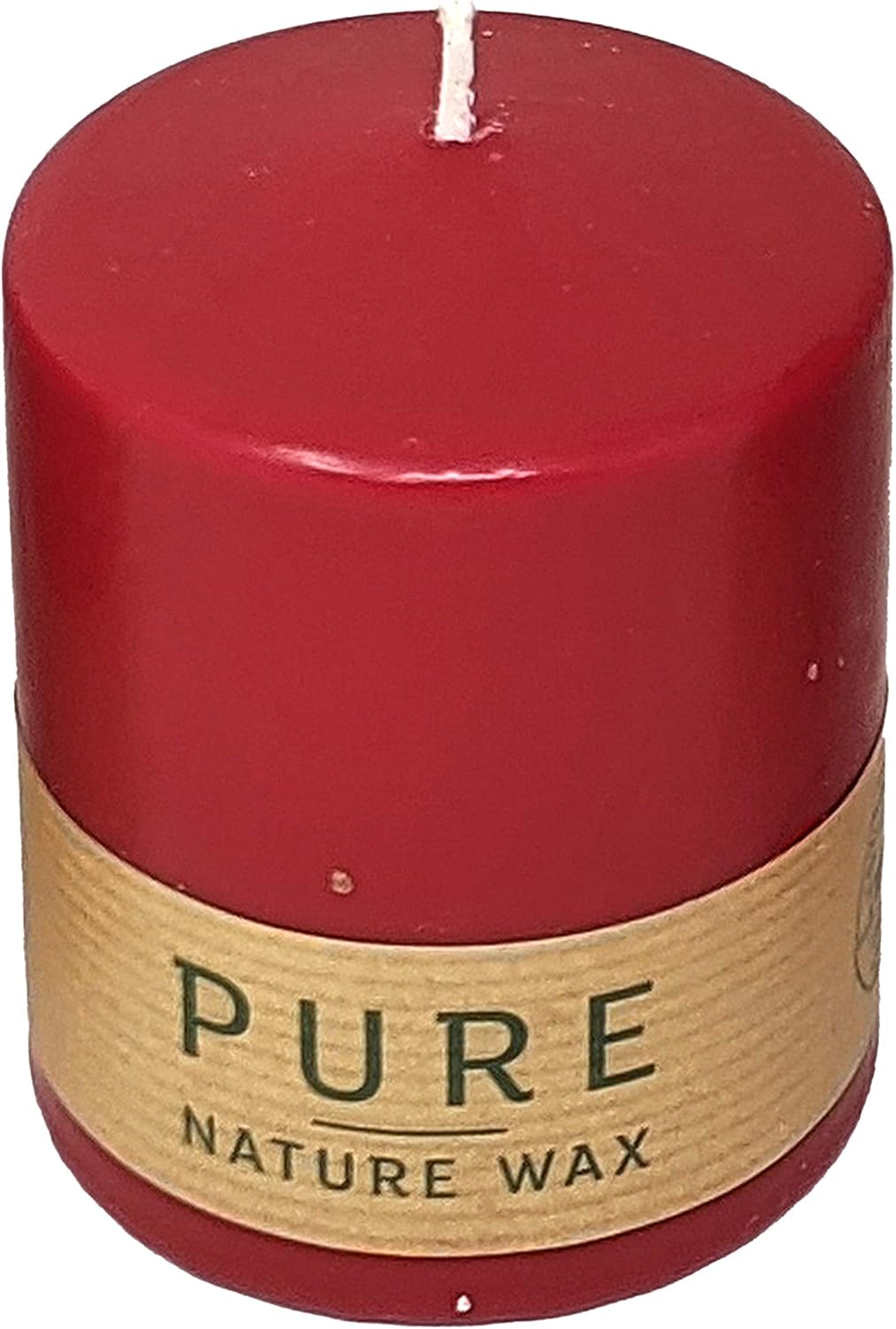 Hyoola Pure Natural Pillar Candles - Made of 100% Natural Wax - Paraffin Free - 2.7 x 3.5 Inch - Red : Home & Kitchen