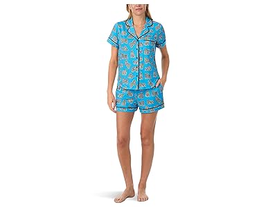 Kate Spade New York Short Sleeve Brushed Jersey Boxer Pj Set Women
