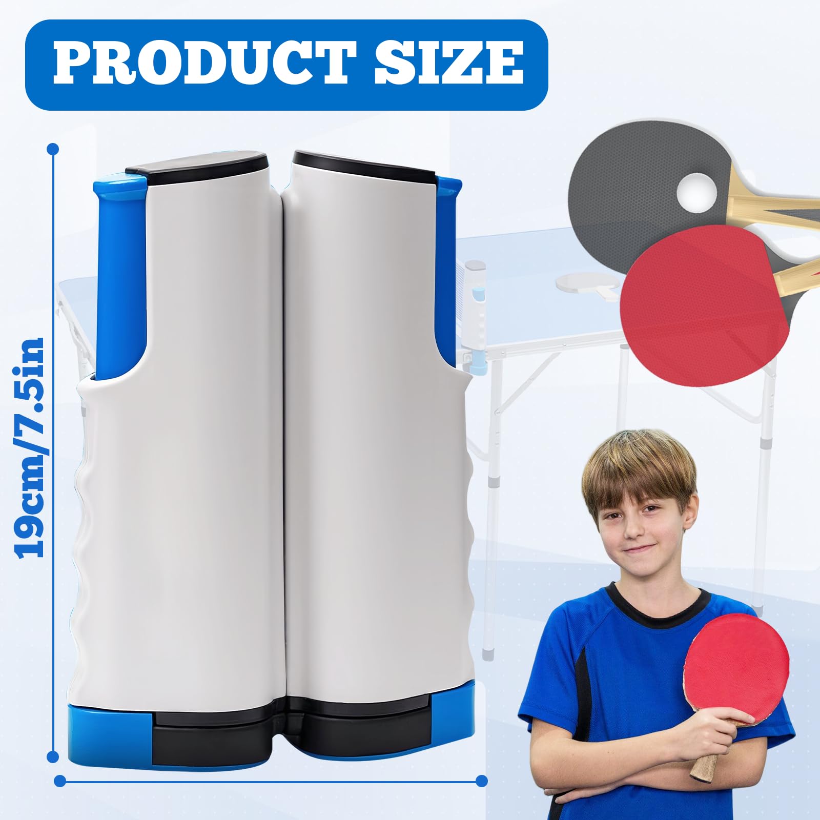Red de ping pong ajustable retráctil para ping pong, red de repuesto extensible, accesorios de ping pong para todo tipo de mesas