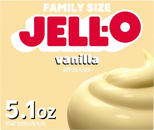 Jell-O Vanilla Instant Pudding & Pie Filling Mix (24 Ct Pack, 5.1 Oz Boxes) | Rich & Velvety, Mixes Easily & Sets Quickly, a Cold, Creamy Complement to Cakes, Mix, Great for Desserts