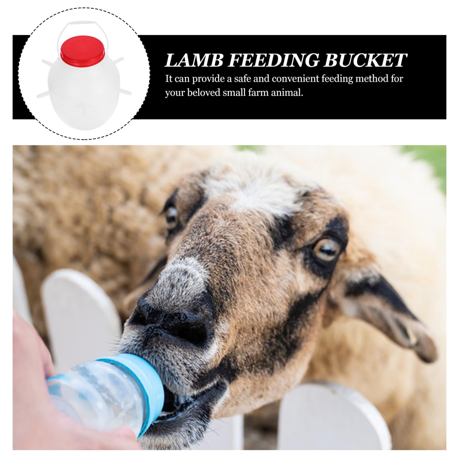 Gatuida Secchio Per Alimentazione Agnelli Biberon Latte Animali Bottiglia Latte Pecore Silicone Morbido Capacità Facile Usare