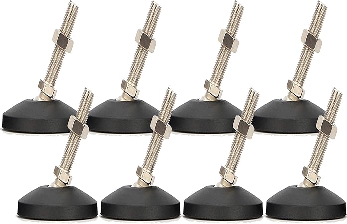 16 Stück Nivellierfüße M6 - Höhenverstellbare Möbelfüße Mit T-Muttern