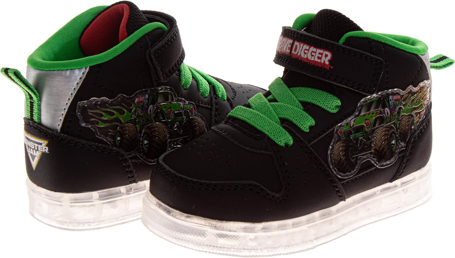 Boys High Top Sneakers Light Up Shoes for Boys Hightop LED Shoes Cars Paw Patrol Spiderman Monster Jam Sonic (Size: 6-10 Toddlers / 11-12 Little Kids) - Image 4