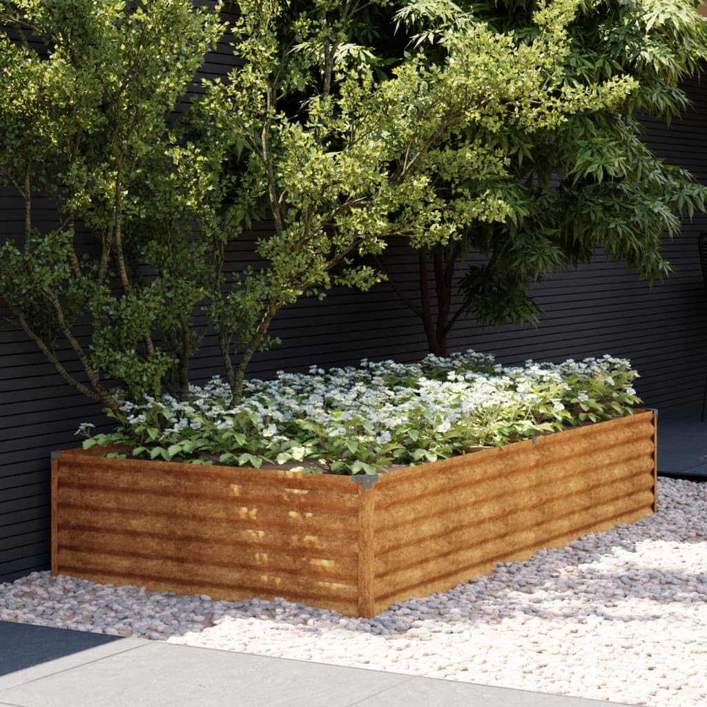 Willood Hochbeet Aus Cortenstahl – 195x100x36 Cm, Wetterfest Für Garten & Balkon