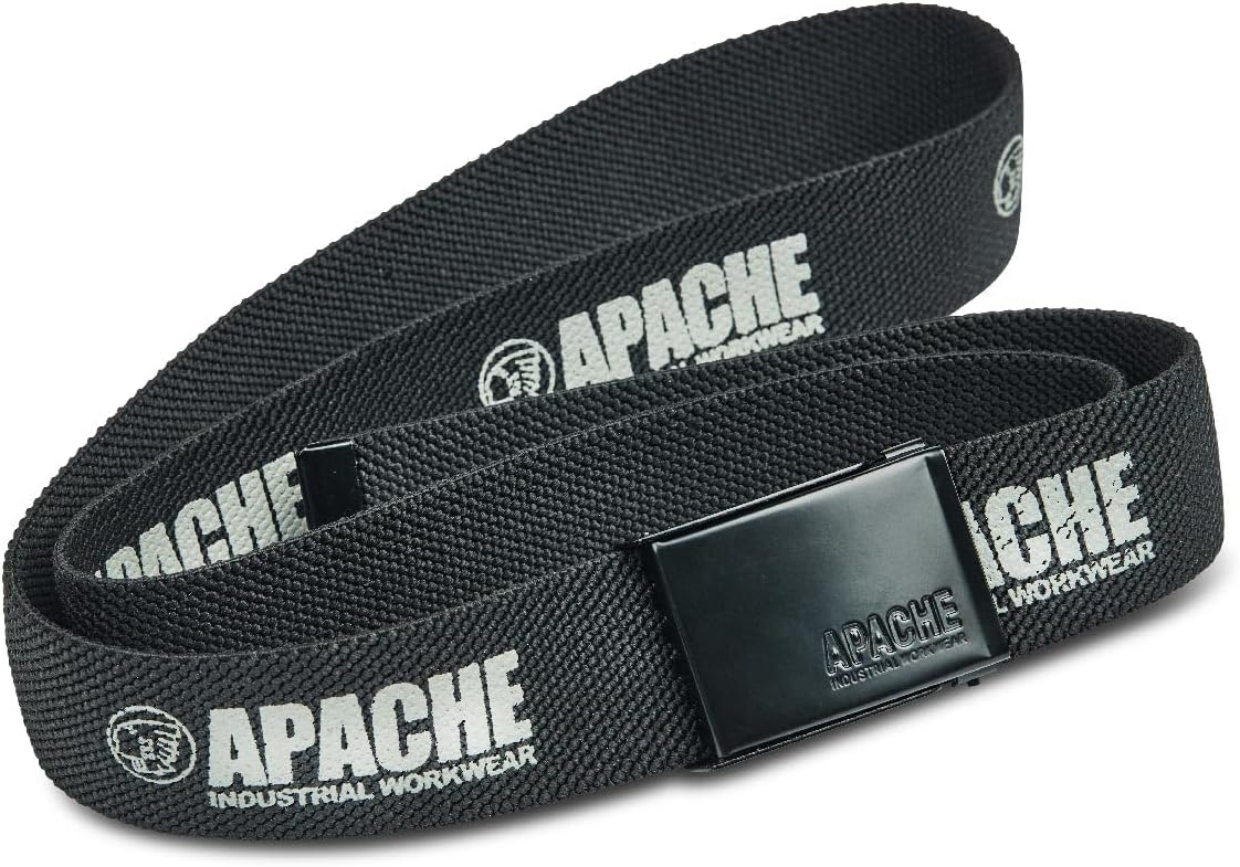 Apache Work Belt | Fully Adjustable Cut-to-Size Fit | Heavy-Duty Polyester Webbing | Durable Metal Buckle with Embossed Branding | Flexible & Secure | Compatible with Most Workwear Brands