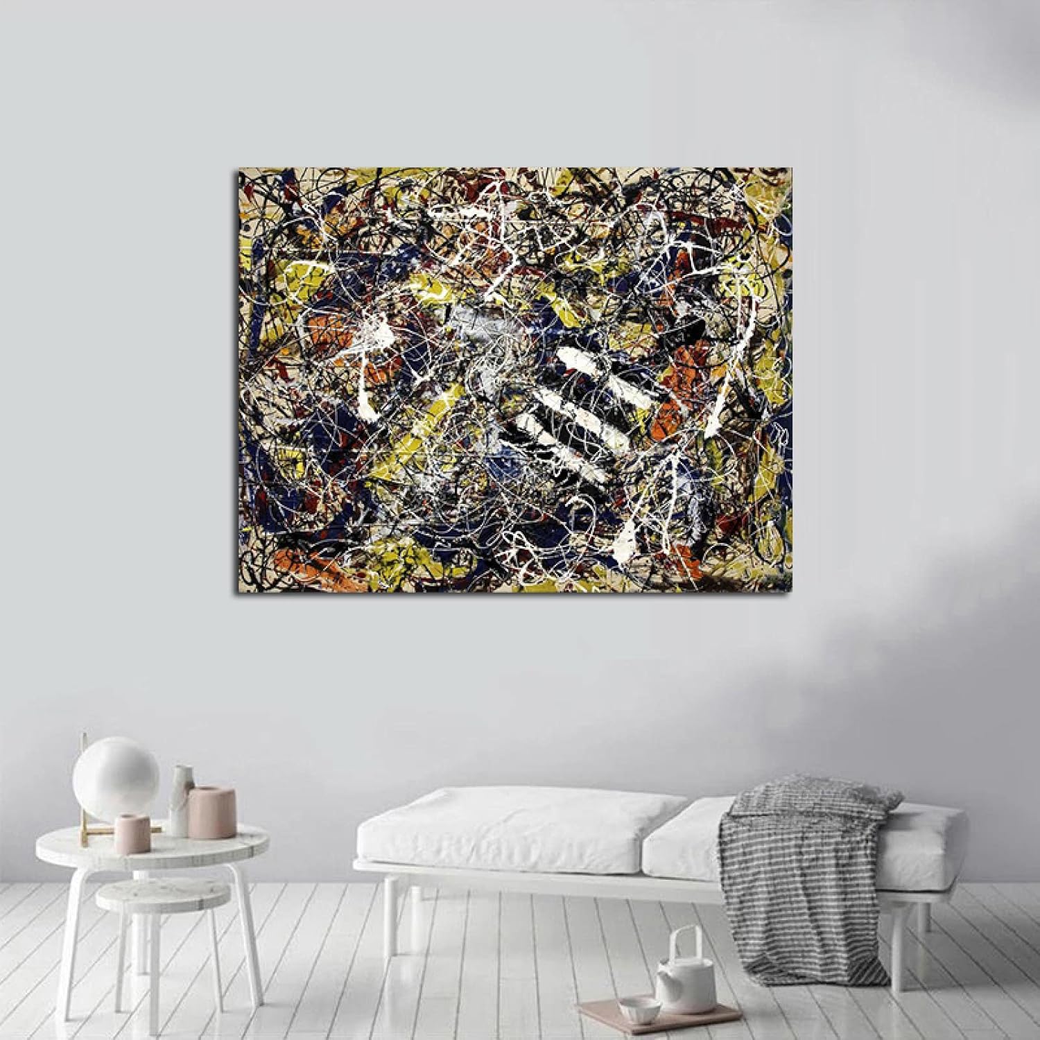 有名なジャクソン ポロック抽象アートワーク ポスター グラフィティ キャンバス絵画 プリント 壁の写真 リビングルーム ホームデコレーション 60x85cm フレームレス Qfso45fuc8 Godawaripowerispat Com