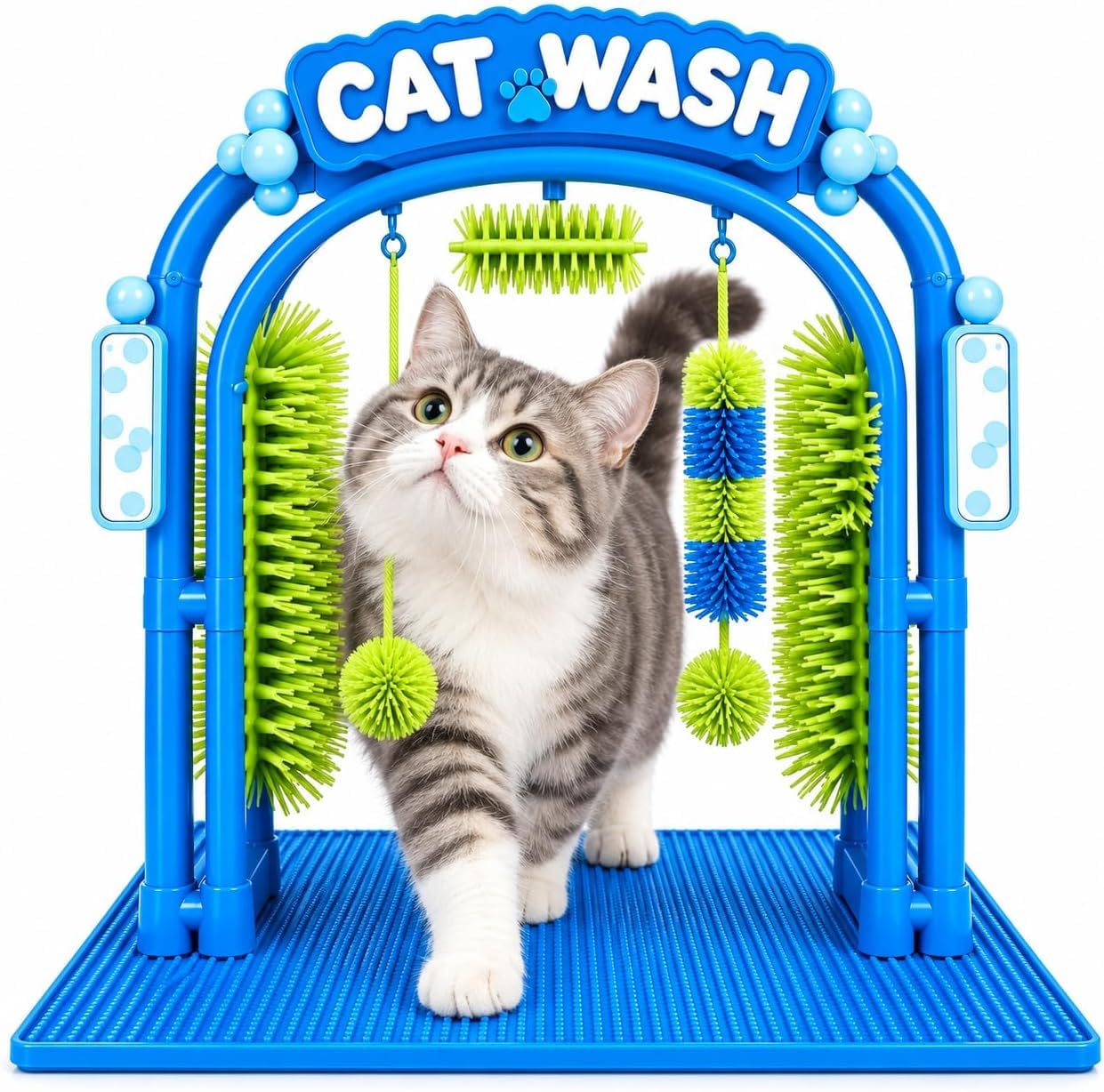 Cat Wash Grooming Station, Cat Car Wash Scratcher, Pet Massager