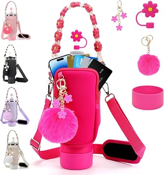 3tyto Stanley Cup Accessories Set Including Water Bottle Carrier Bag,Water Bottle Holder with Strap,Straw Cover,Stanley Charms,Silicone Boot for Stanley 40oz 30oz Tumbler