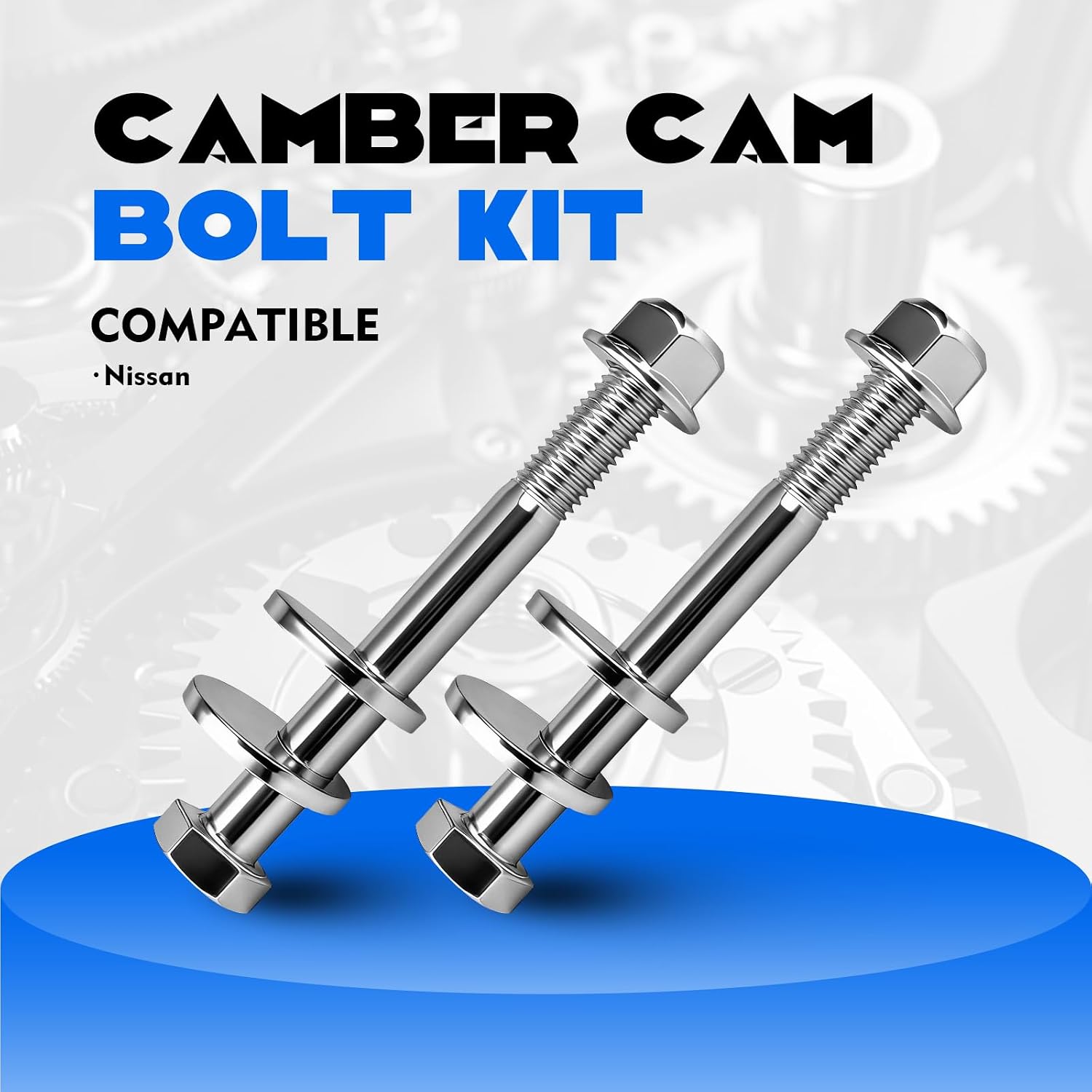 K80276 Camber Cam Bolt Kit For QX56 04-13,Nissan Frontier 05-23, Pathfinder 05-12, Armada 05-23, Titan 04-23, Xterra 05-15, for Infiniti QX80 14-23, for Suzuki Equator 09-12 Replaces#2700536266