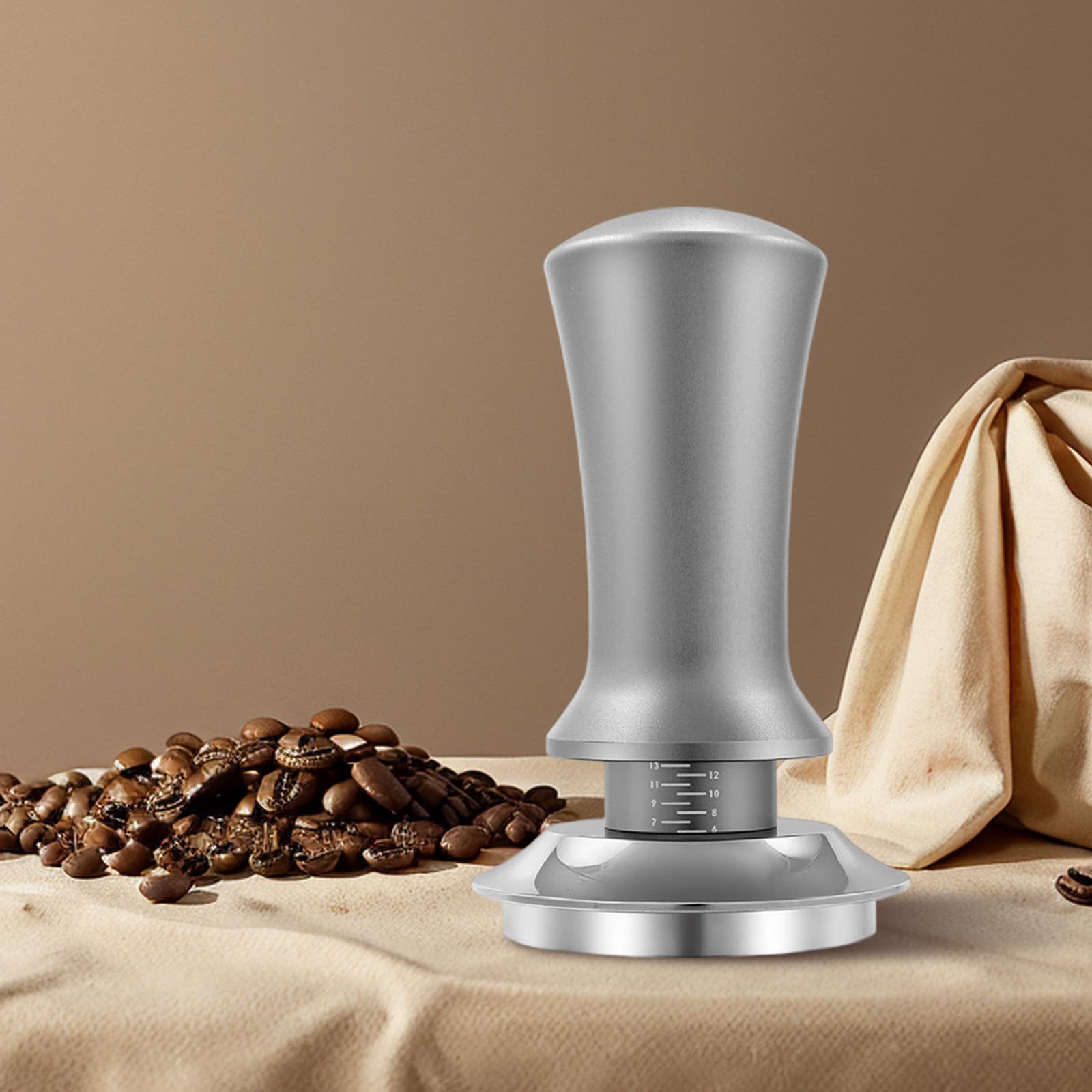 TWSOUL Tampone per caffè 58mm/51mm, regolazione della pressione 30lbs, Tampone con base ondulata, Tampone a molla in acciaio inossidabile 304 per macchine con filtro, accessori per Barista per gli