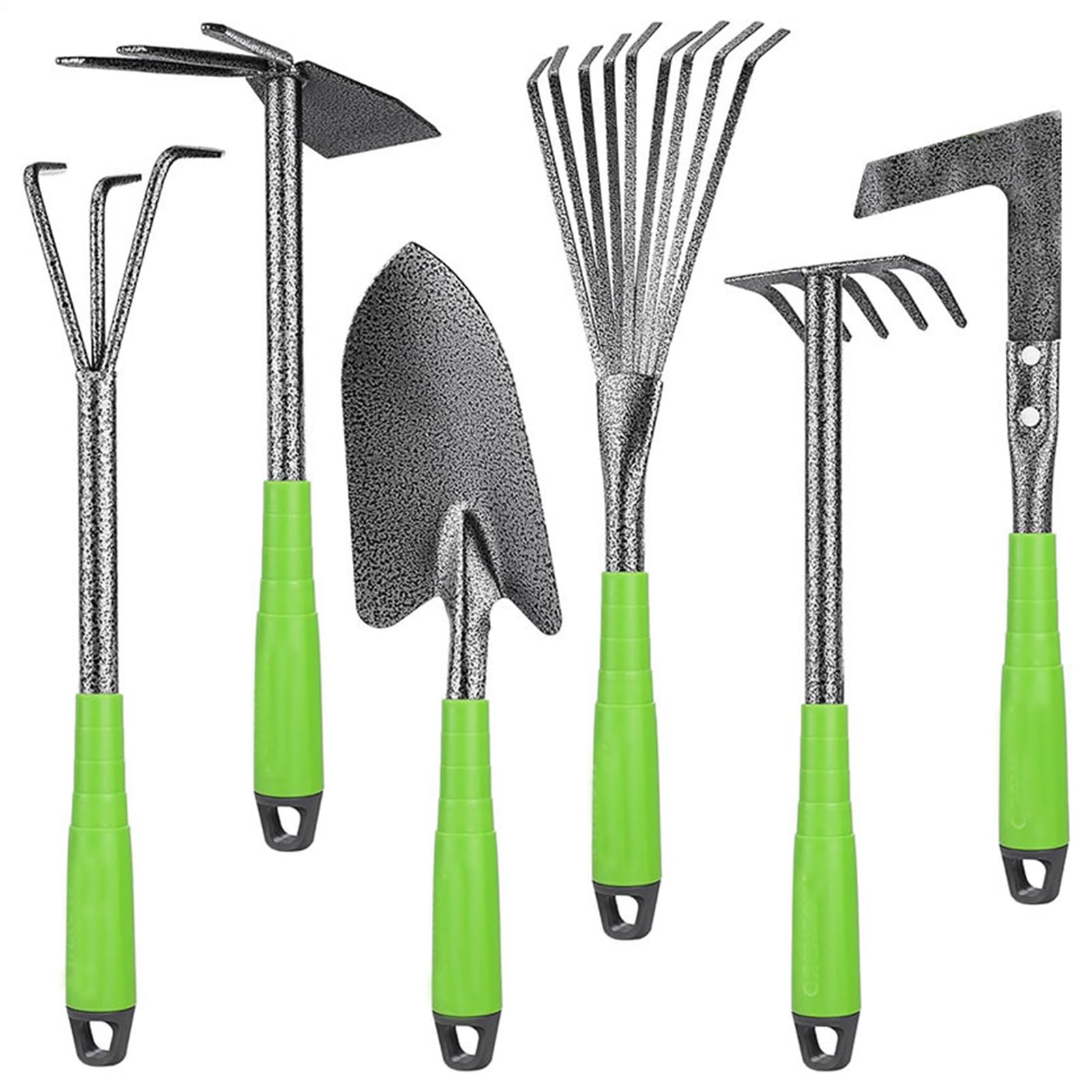 Kit d'outils de jardin 6 pièces portable et complet pour l'entretien extérieur de vos plantes