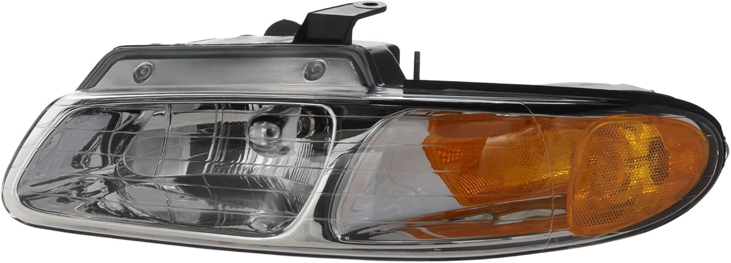 Go-Parts - Headlight Assembly for 2000 Dodge Caravan/Town and Country/Voyager, Left (Driver), Halogen, Without Quad and Daytime Light, Replacement