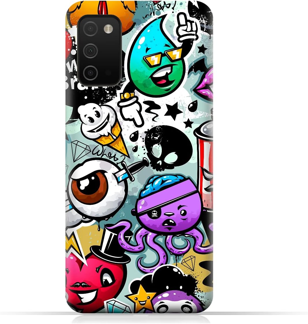 AMC Design Bizarre Characters Pattern TPU Cover for Samsung Galaxy A03s