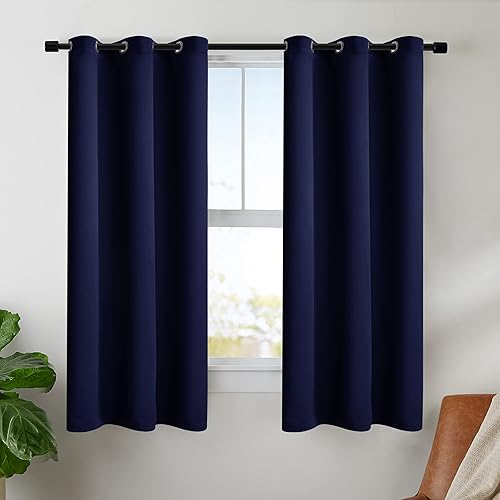 Bonzer - Cortinas opacas con ojales para dormitorio y sala de estar, con aislamiento térmico, reducción de ruido y bloqueo de luz, cortinas