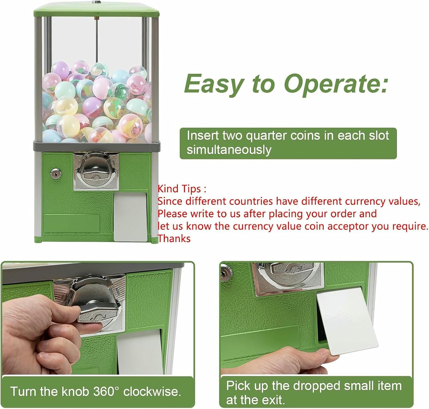 Automatic Dispenser for Retail Magsules, Gumball Candy Commercial Machine, Automatic Rebounding Capsules Dispenser, 4.5 to 5.5 Cm, Game Mags ~/ image 3