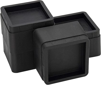 BTSD-home Bed Risers 2 Inch, 4 Pack | Heavy Duty Furniture Risers for Sofas, Tables, Couches, Chairs and Beds, Foam Tops Protect Legs, Anti-Slip Pads, 2,200 lb