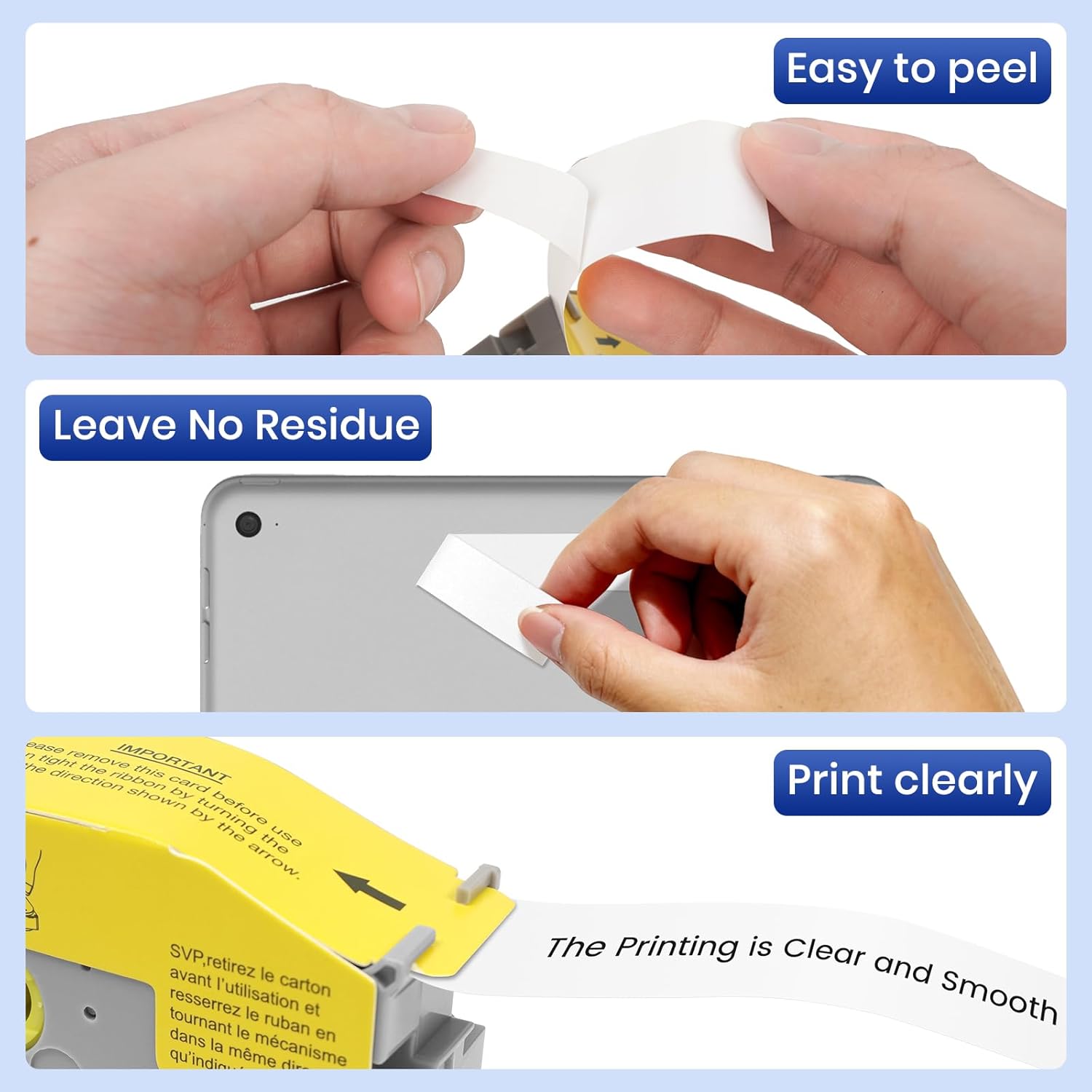 6-Packs TZe-251 White Label Tape 24mm 0.94 Laminated Labels Compatible for Brother P-Touch Label Maker Tape Refills PT-D600 PT-D610BT PTP700 PTP710BT, 0.94 in x26.2 ft