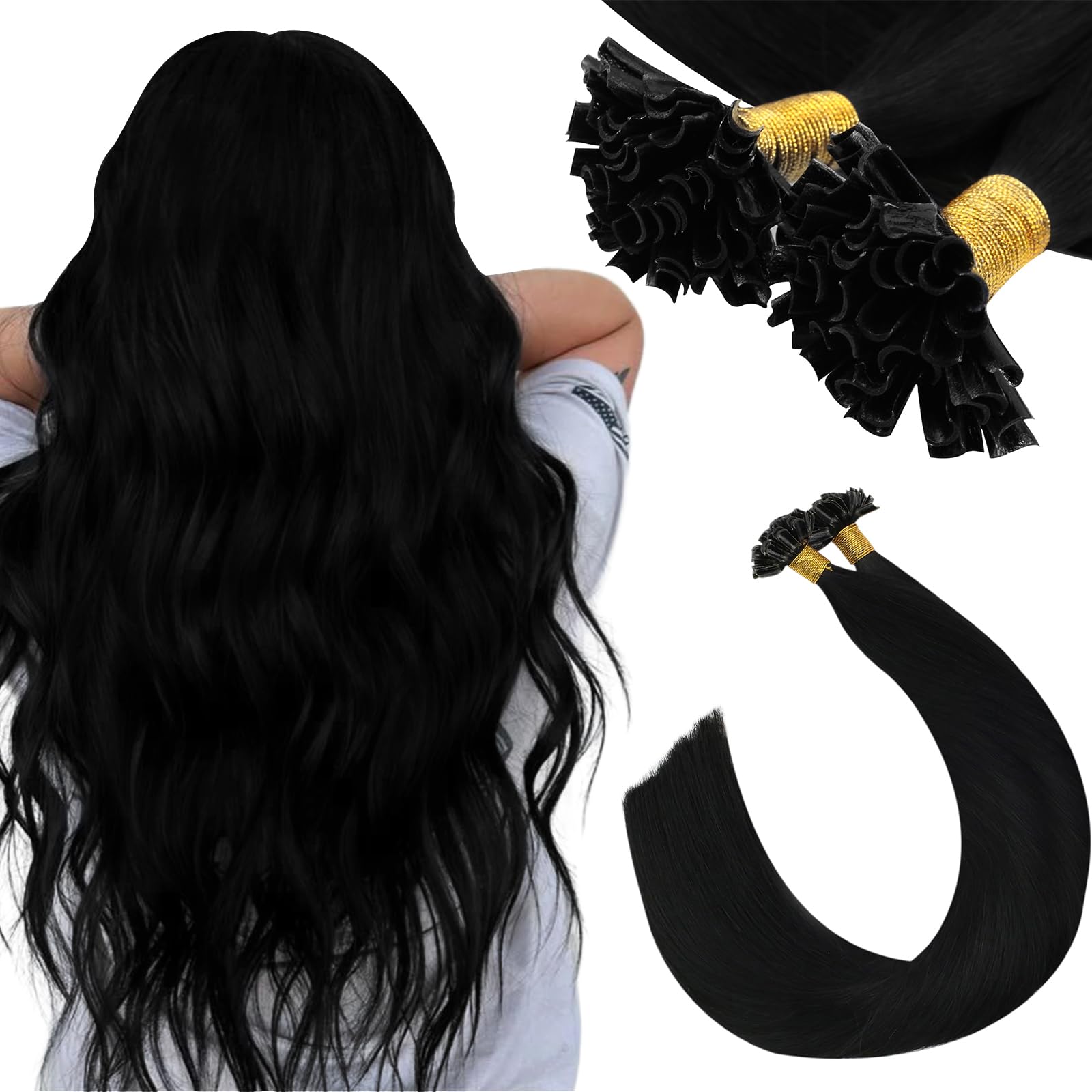 Ugeat Bondings Extensions Echthaar Remy Extensions Echthaar Bondings Haarverlängerungen Pre Bonded Hair