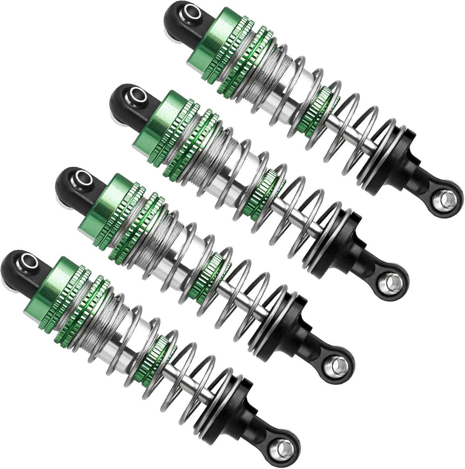 RC Shock Absorber Set 4pcs Dampers for Haiboxing 1/16 HBX16889 16890a 16889A 16889PRO RC Crawler Car (Green)