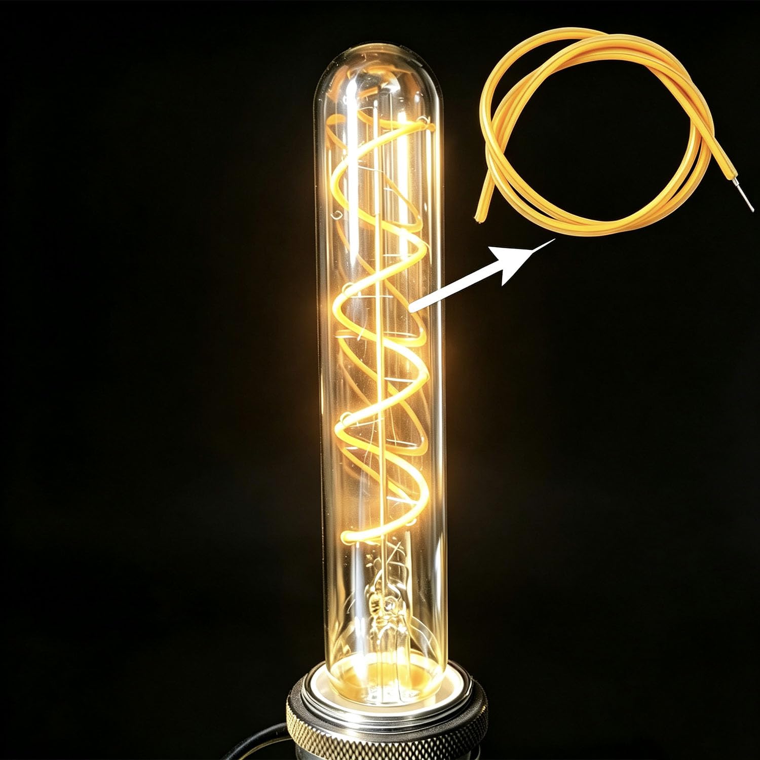 Flexibles LED Filament 3V Mehrere Längen (38‑300mm) und Farben (2700K 6500K Weiß Blau Rot Grün) Lampenreparatur DIY Dekoration 450mm/Eisblau