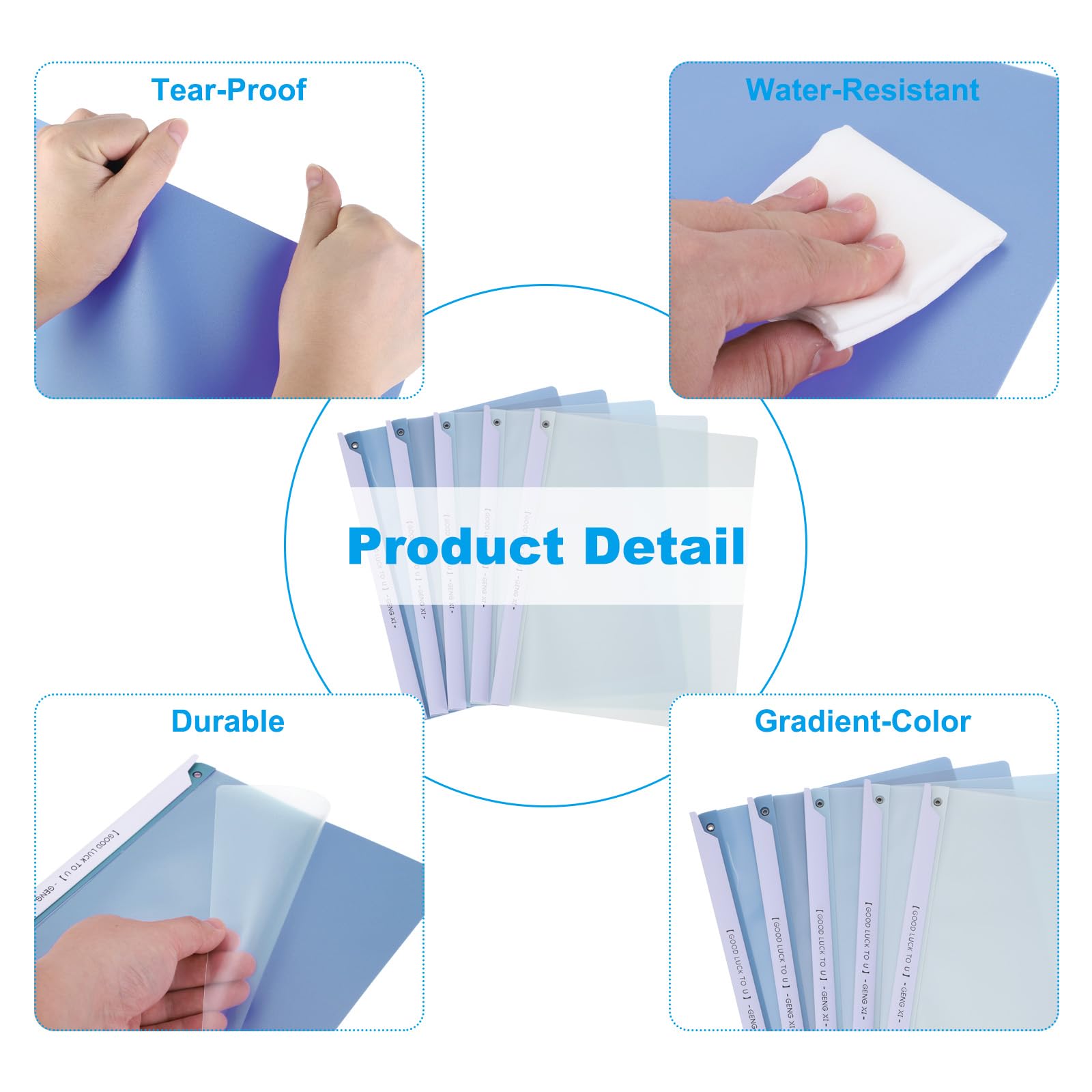 PATIKIL Clear Plastic Folders with Full-Edge Swing Clip, 10 Pcs Report ...