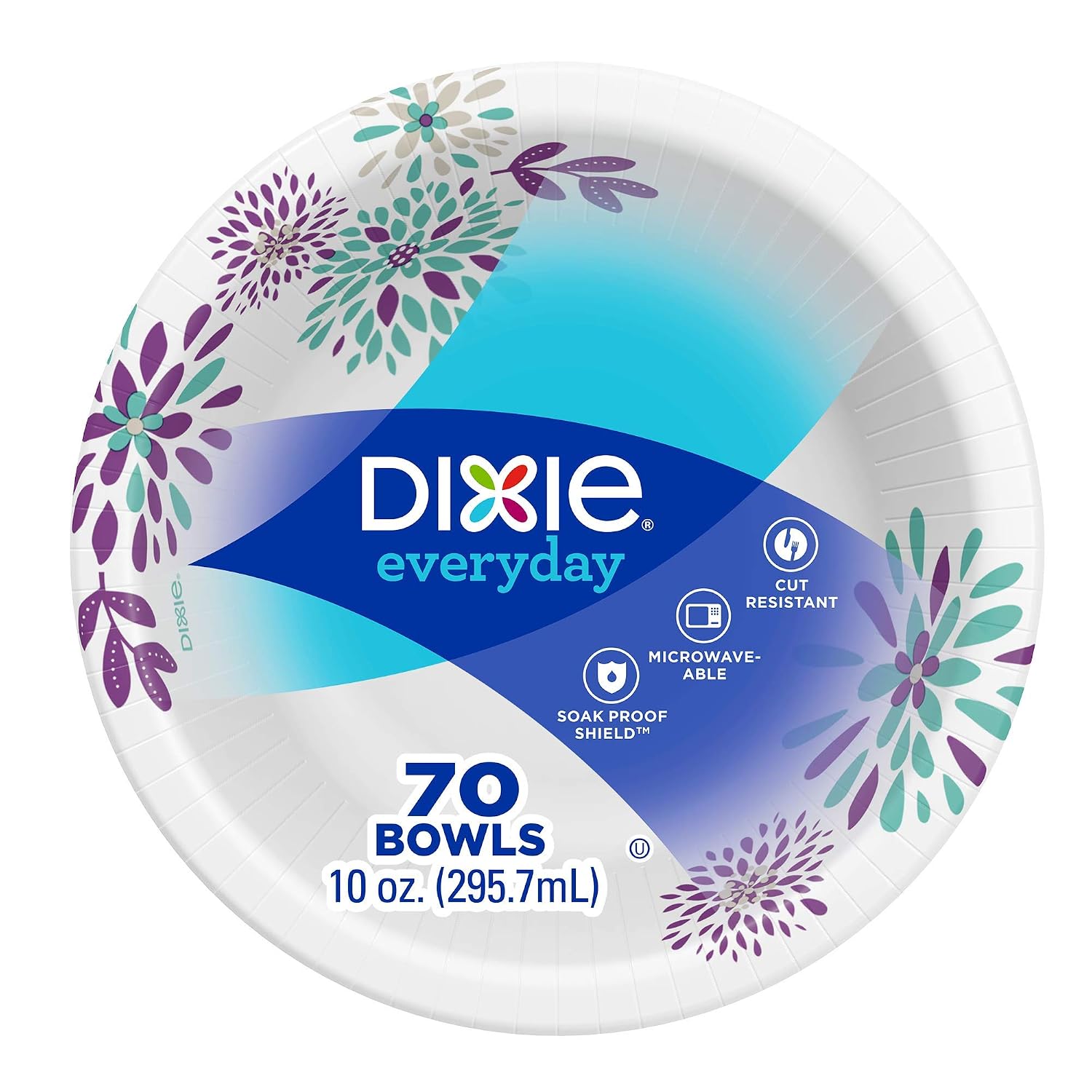 Dixie Exeryday Heavy Duty Paper Bowls, 70 Count, 10 Ounce (Pack of 1)