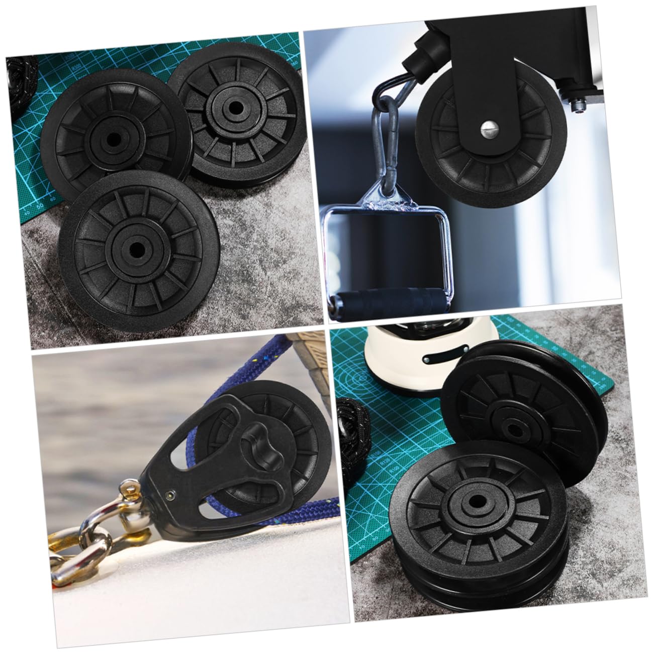 Cabilock 6piezas Poleas De Gimnasio Rodamientos Poleas De Cuerda para Equipos De Gimnasio Suministros para Fitness Casa