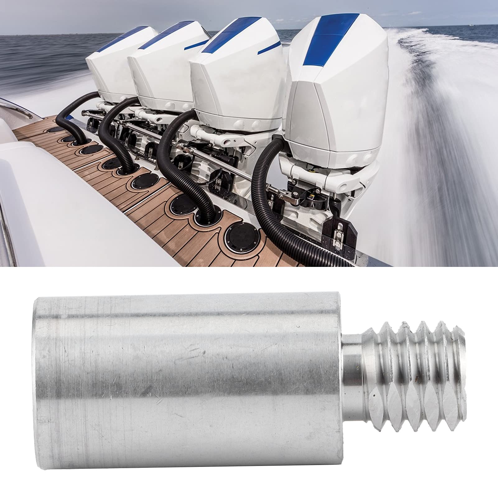 Keenso Anodo di Zinco per Fuoribordo per Barche, Asta per Anodo di Zinco per Motore Fuoribordo per Barche 838929 804107 Adatto per D19 D21 D27 D29 D30 D31 D40 2001-2003 Pezzi di Ricambio per Barche e