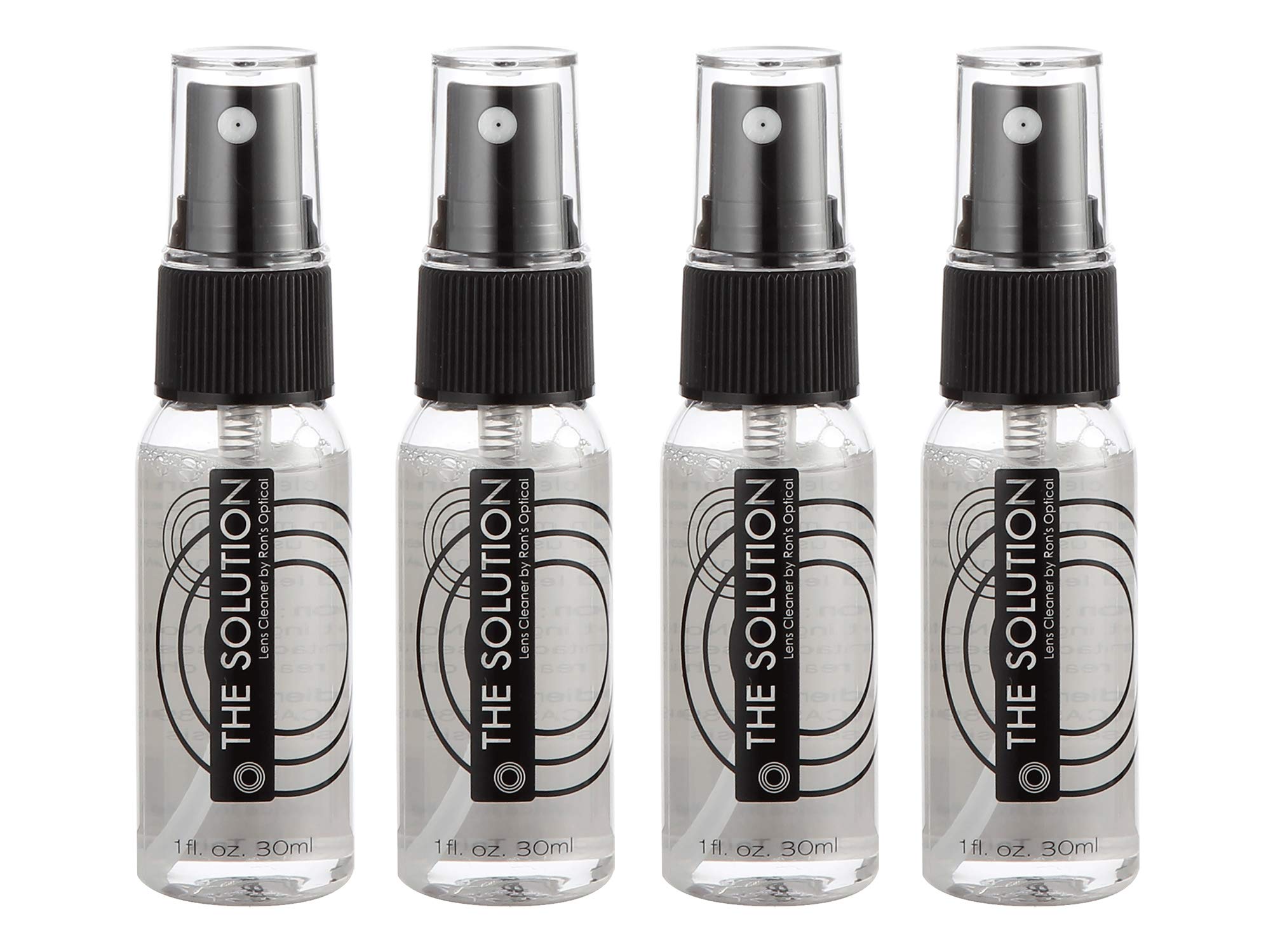 The Solution Lens Cleaner Spray | Pack of 4-1oz Alcohol Free Eyeglass Lens Cleaning Spray for Glasses, Lens, Screens