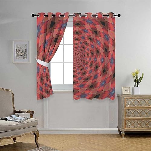 Miniatura 2 de Cortinas para Cocina Bohochic - Cortinas cortas para puerta corredera con ojales, cortina de garaje de 63 pulgadas de ancho por 63 pulgadas de